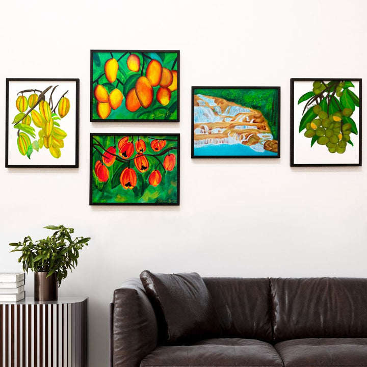 Shea Design Tropical Prints, Set of 5 Caribbean Art Prints