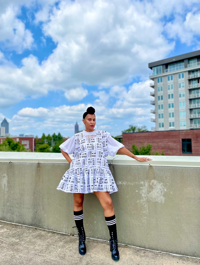 Charla Ruschelle DollBae Dress [White and Black]