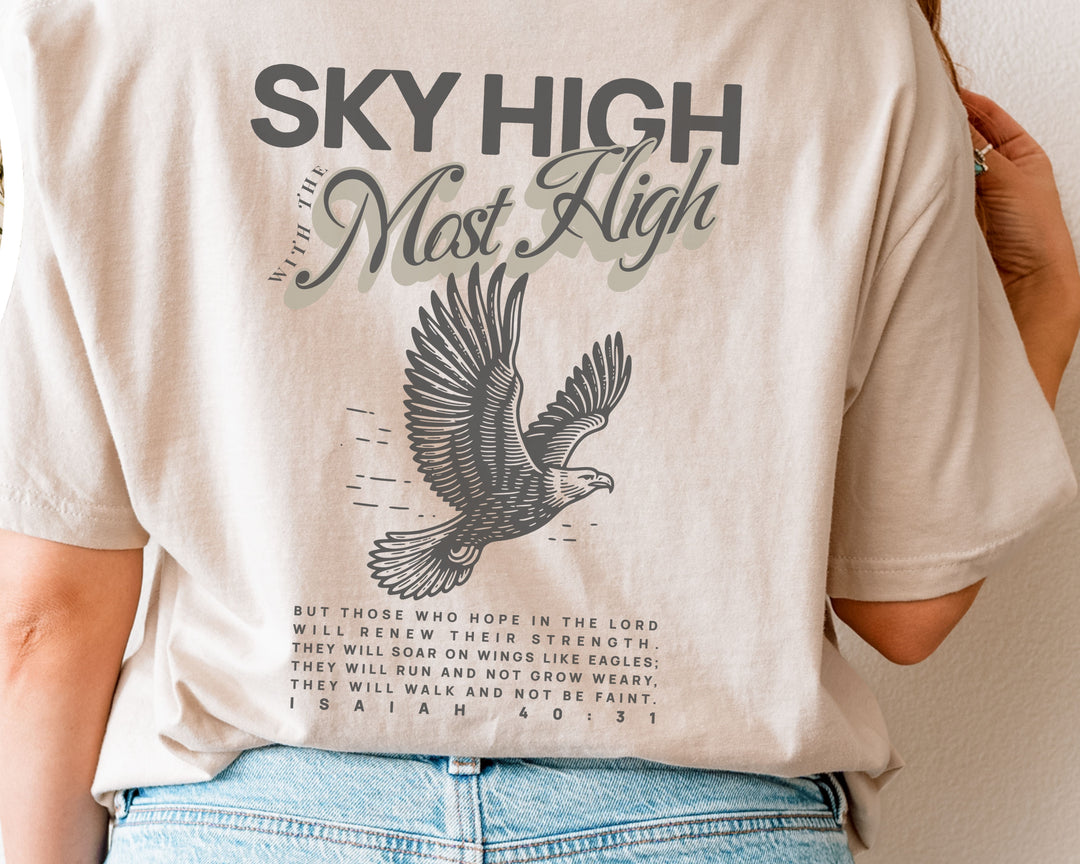 Evora Design Co. | Isaiah 40:31 Christian T-Shirt | “Soar on Wings Like Eagles” | Faith + Strength Tee for Men & Women