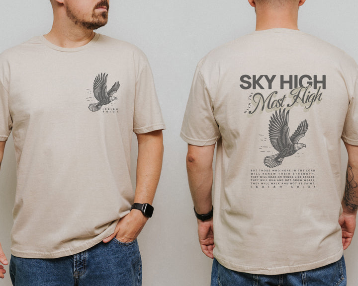 Evora Design Co. | Isaiah 40:31 Christian T-Shirt | “Soar on Wings Like Eagles” | Faith + Strength Tee for Men & Women