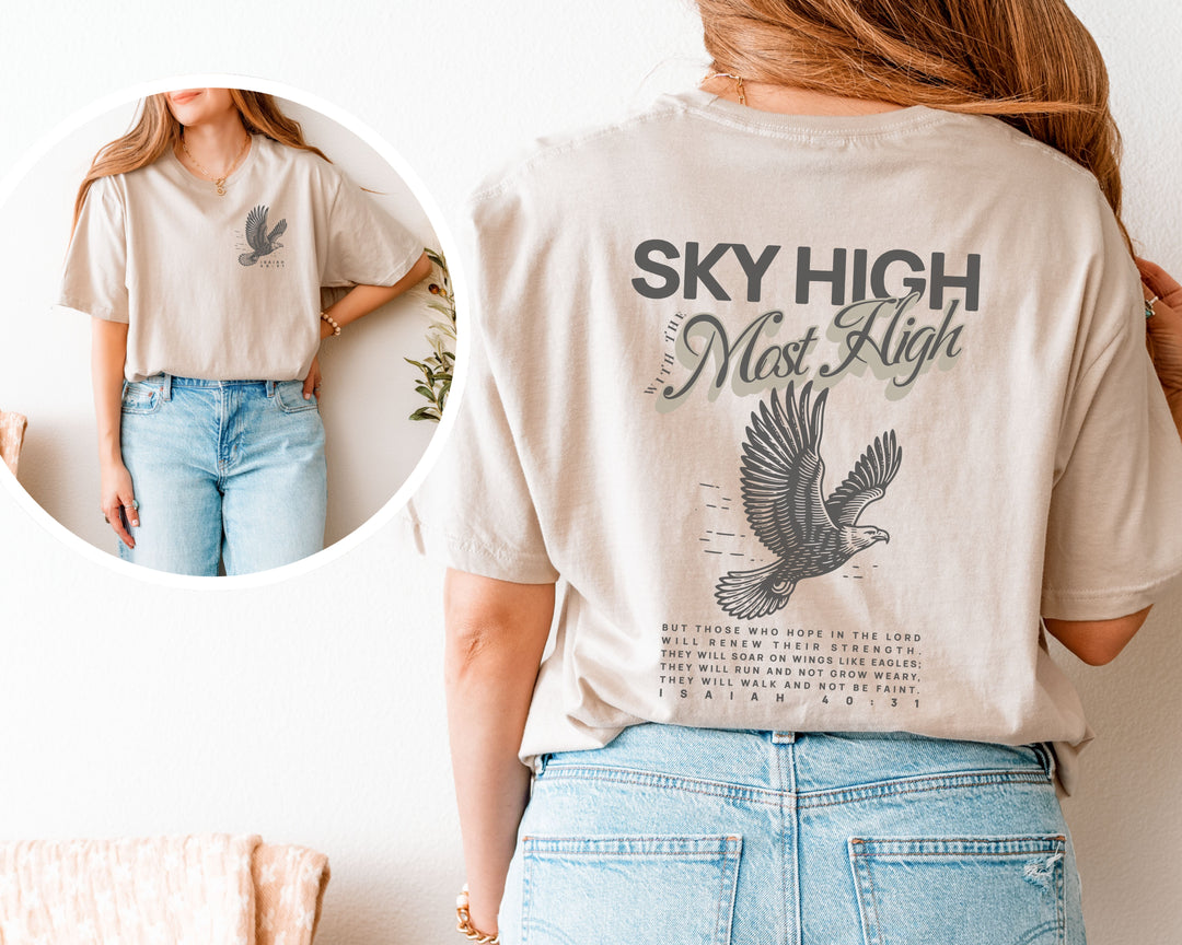 Evora Design Co. | Isaiah 40:31 Christian T-Shirt | “Soar on Wings Like Eagles” | Faith + Strength Tee for Men & Women
