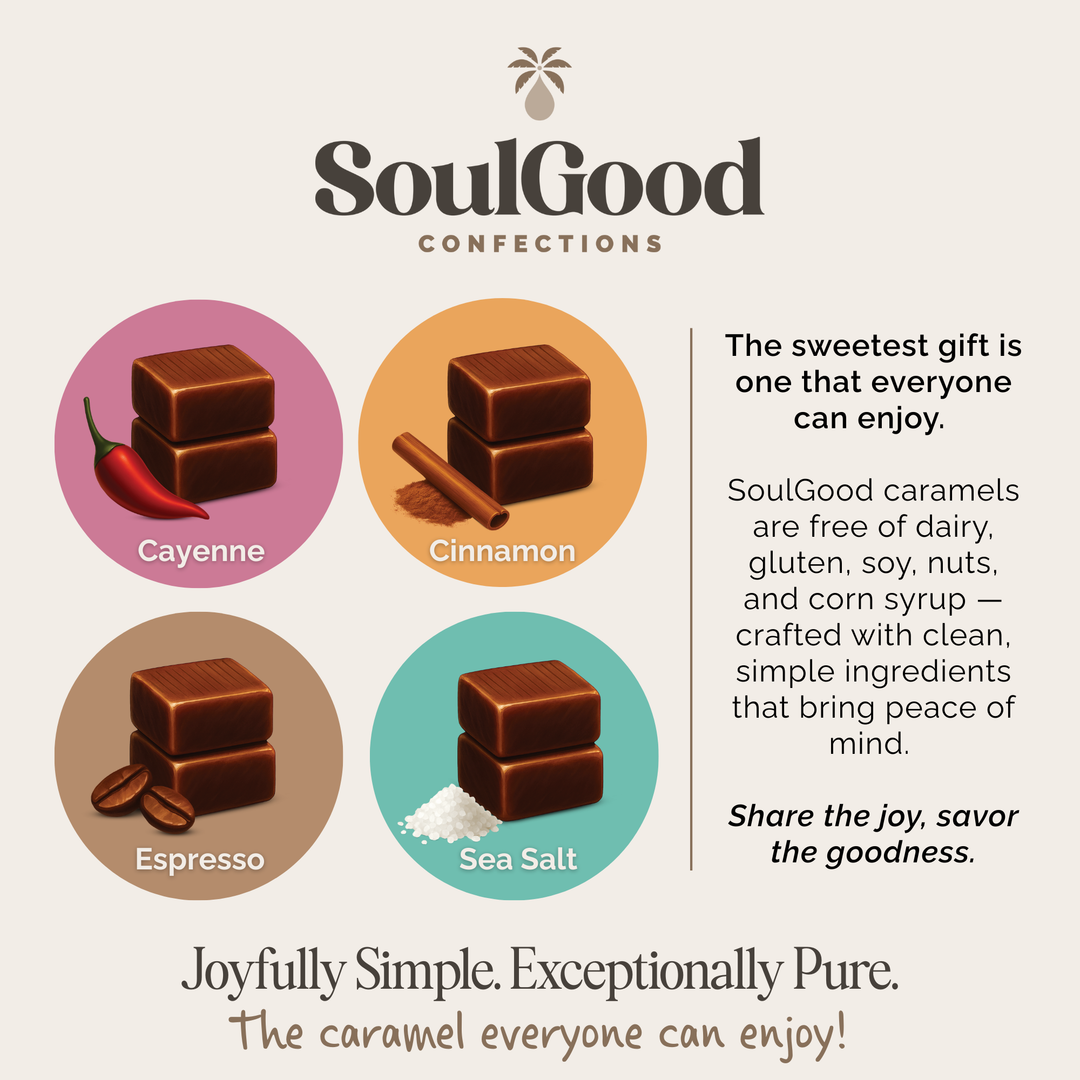 Soul Good Confections Artisan Caramels - 10-Piece Box (Single Flavor)