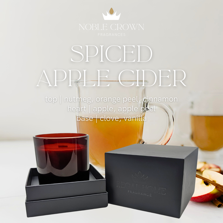 Noble Crown Fragrances 12oz Spiced Apple Cider Candle - nutmeg, apple, and clove