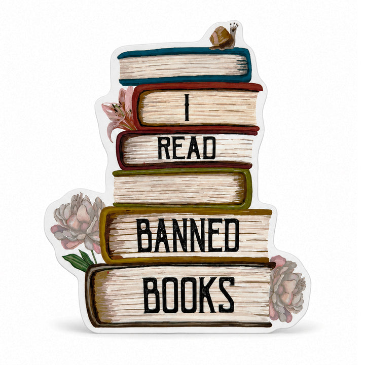 Pithitude Banned Books Reusable Fabric Laptop Sticker