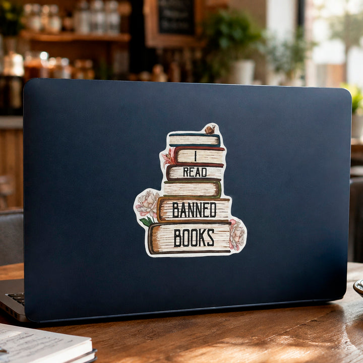 Pithitude Banned Books Reusable Fabric Laptop Sticker
