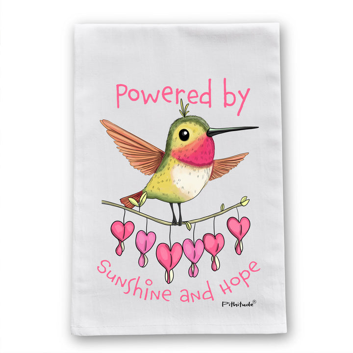 Pithitude Hummingbird Hope Flour Sack Cotton Dish Towel