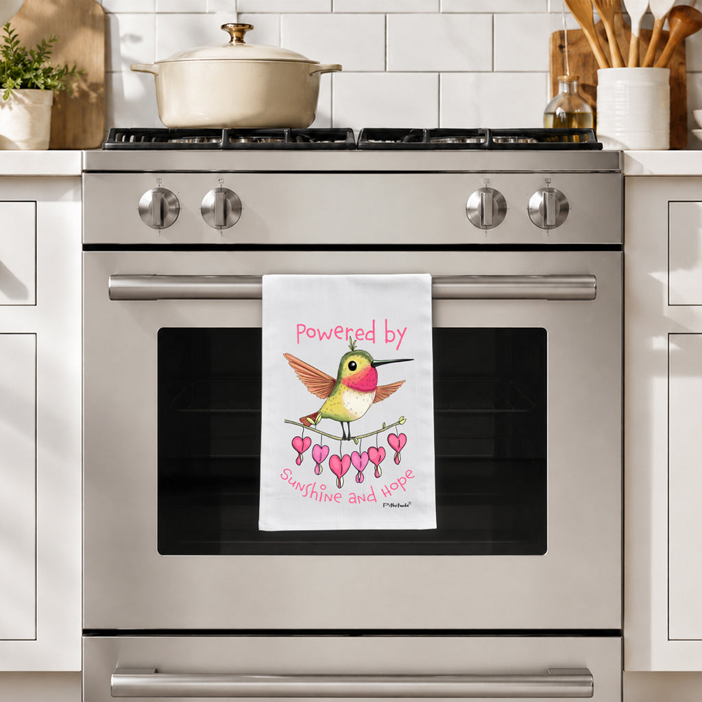 Pithitude Hummingbird Hope Flour Sack Cotton Dish Towel