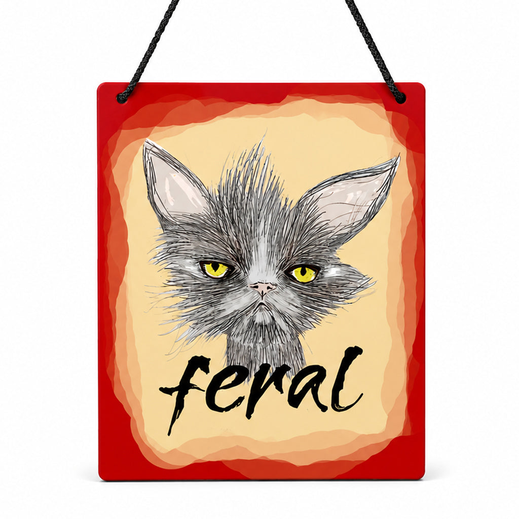 Pithitude Feral Cat Office Sign