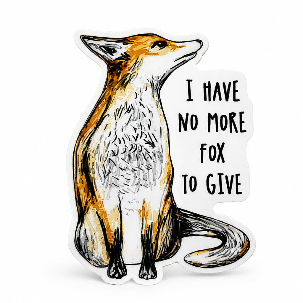 Pithitude No More Fox to Give Reusable Fabric Laptop Sticker