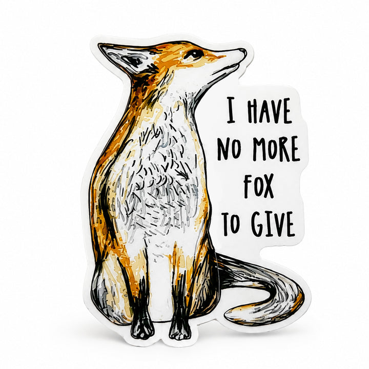 Pithitude No More Fox to Give Reusable Fabric Laptop Sticker