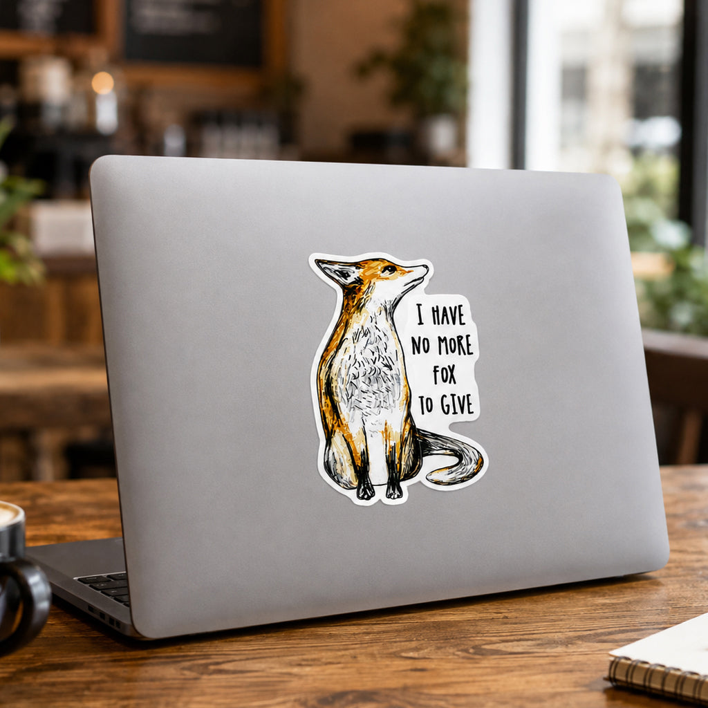 Pithitude No More Fox to Give Reusable Fabric Laptop Sticker