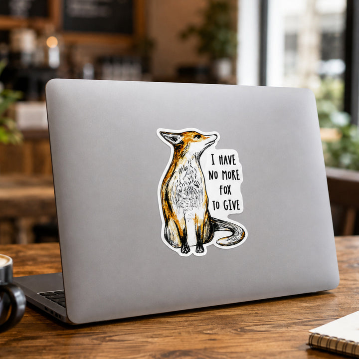 Pithitude No More Fox to Give Reusable Fabric Laptop Sticker