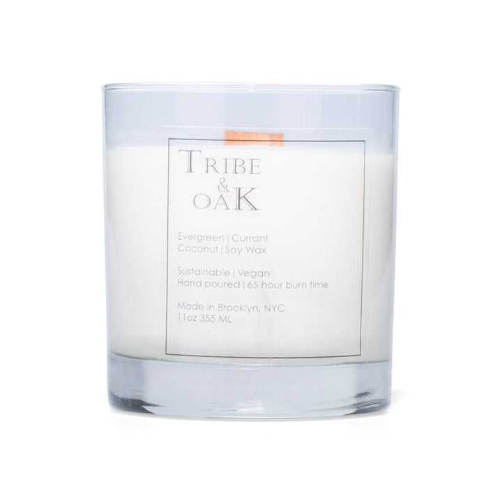 Tribe & Oak 11oz Coconut Soy Wax Candle with Wooden Wick