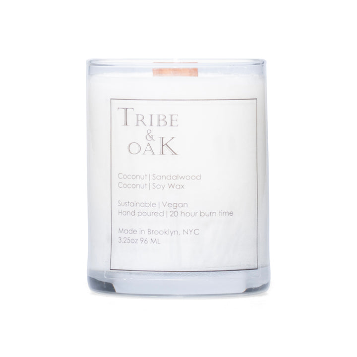 Tribe & Oak 3.25oz Coconut Soy Wax Votive Candle with Wooden Wick