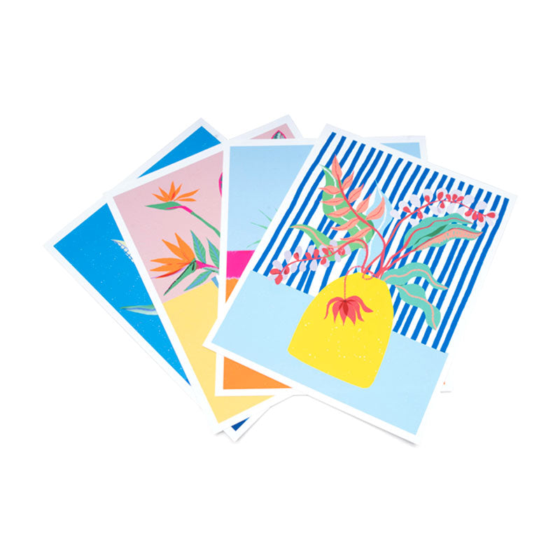 Violet Red Studio Set of 4 Amazing Flower Bouquet Prints