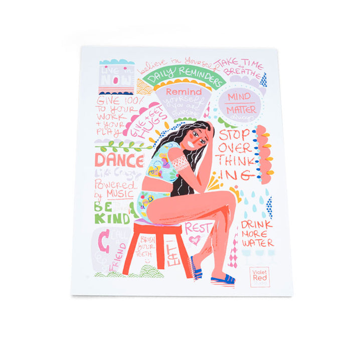 Violet Red Studio Empowering Wall Art Bundle – 4 Bold Prints with Self-Love & Positivity