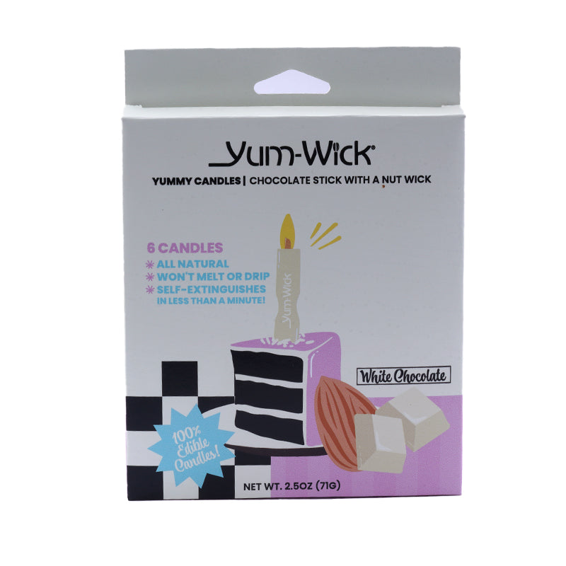 Yum-Wick® INSTA-FAMOUS Completely Edible Chocolate Birthday Stick Candles -6pack