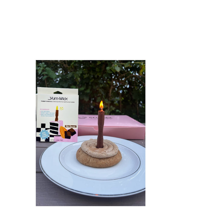 Yum-Wick® CHOCO-POP Completely Edible Chocolate Birthday Stick Candles -6pack